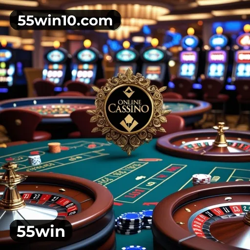 App 55win para iOS e Android — interface mobile, login biométrico e PIX integrado